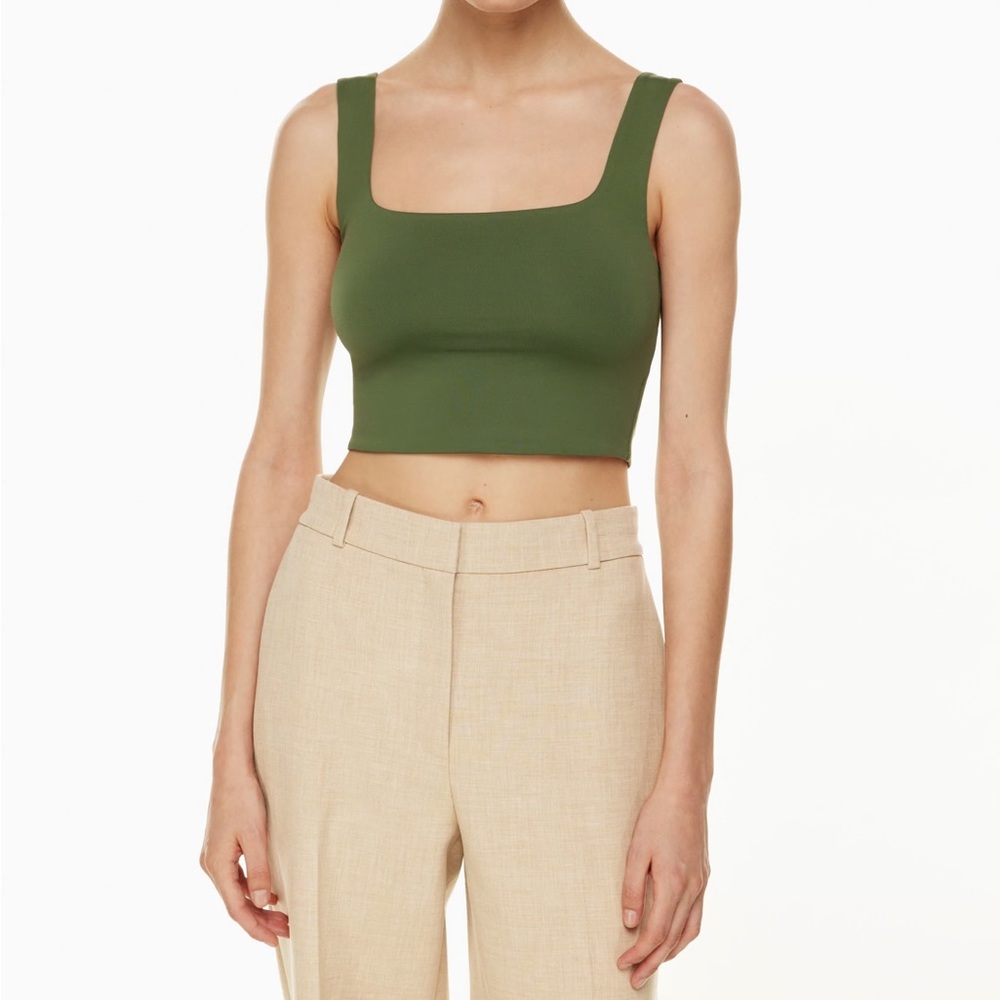 Burgundy Aritzia Contour Knit Crop Top